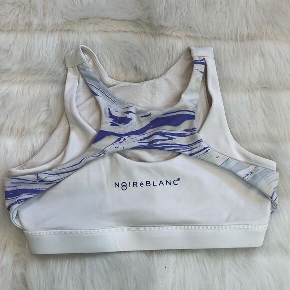 Noire Blanc Marble Sports Bra (M) - Picture 3 of 4